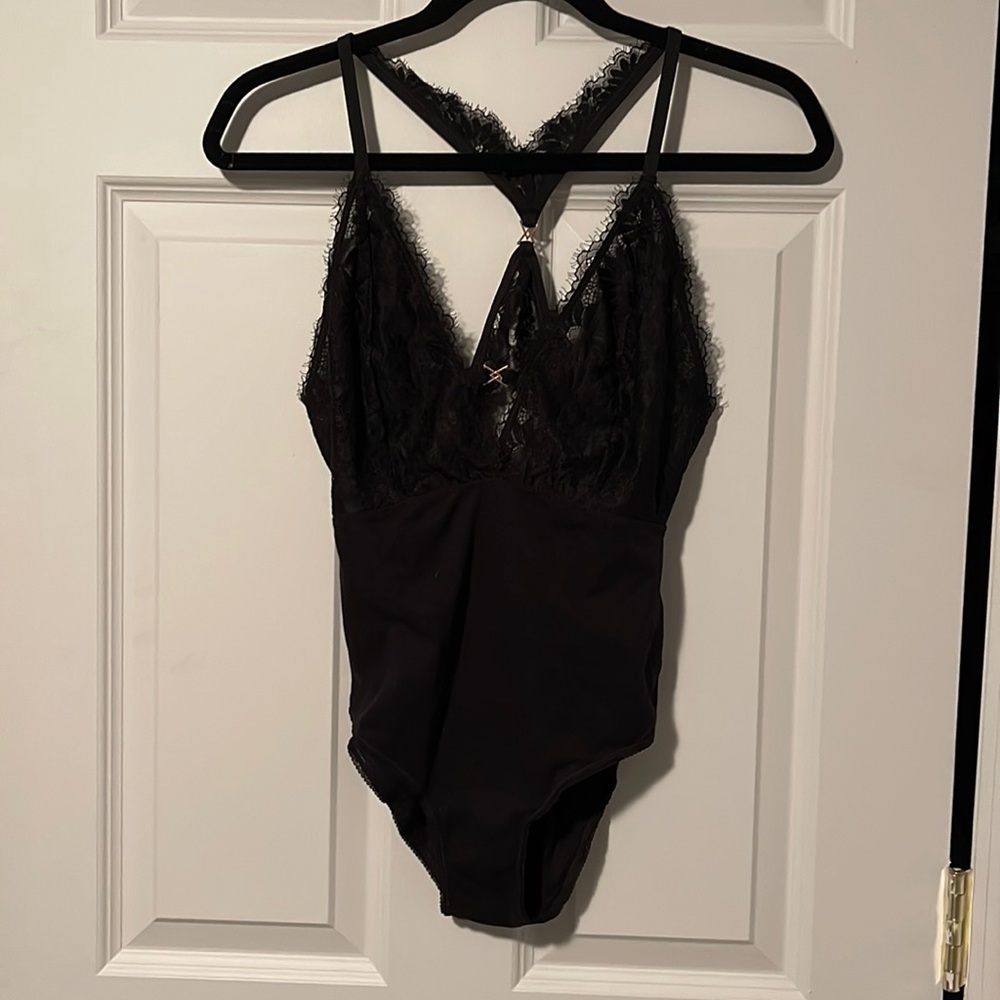 NWT aerie medium lace black bodysuit